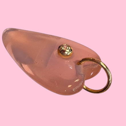 CHARMS  ciondolo  - JAIPUR cuore quarzo fragola con zircone