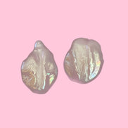 orecchini  ETEREA  perle flat cm 2 a lobo
