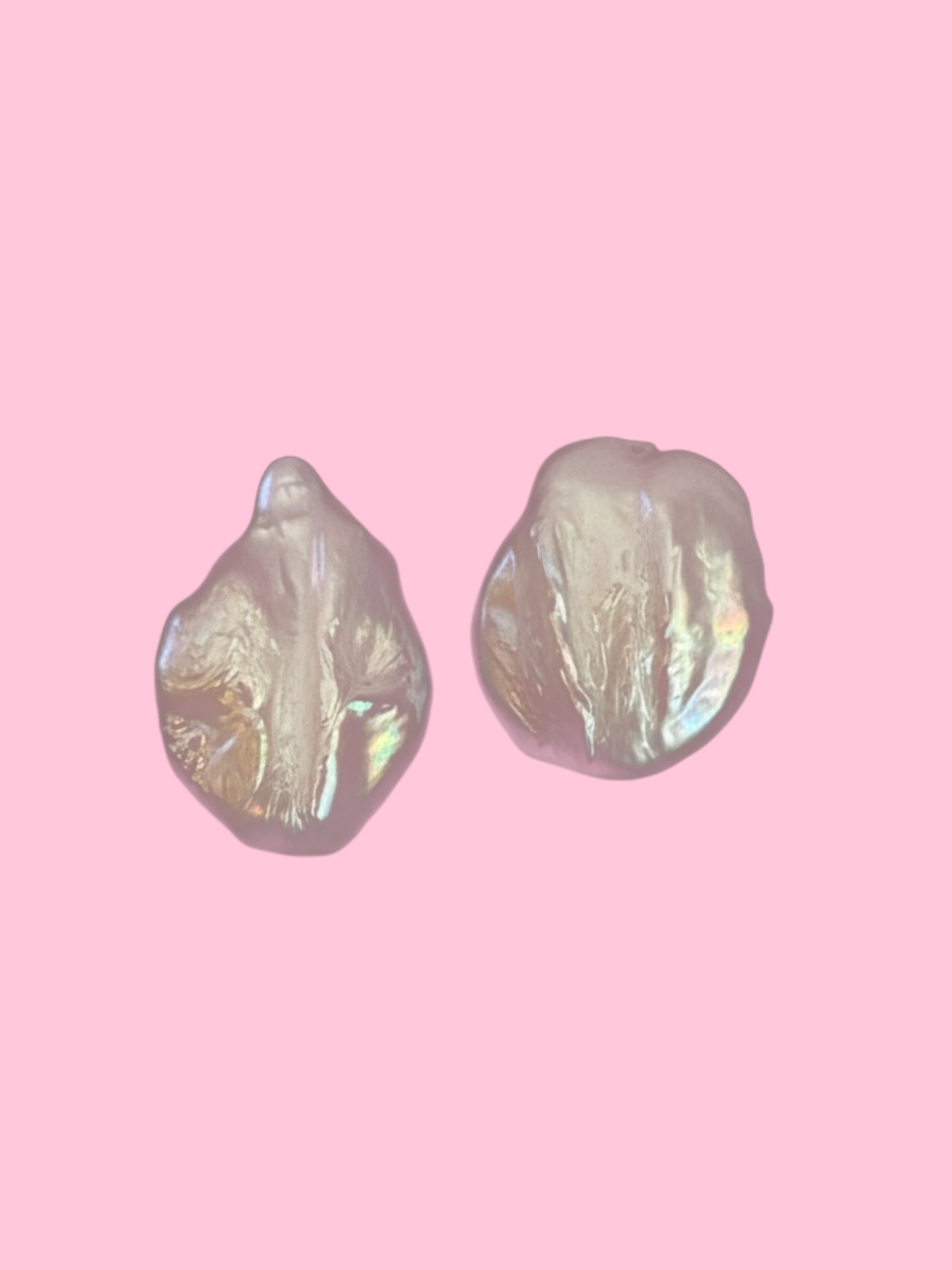 orecchini  ETEREA  perle flat cm 2 a lobo