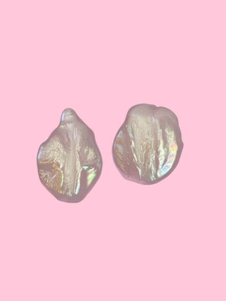 orecchini  ETEREA  perle flat cm 2 a lobo