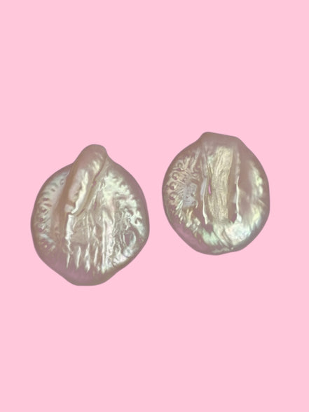 orecchini  ETEREA  perle flat a lobo cm 2,5