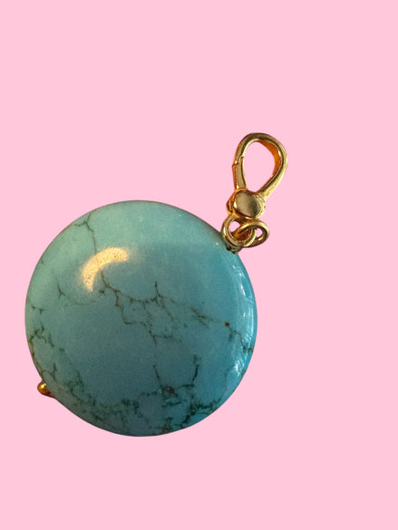 CHARM  Disco - OCEANO turchese e argento 925 cm4