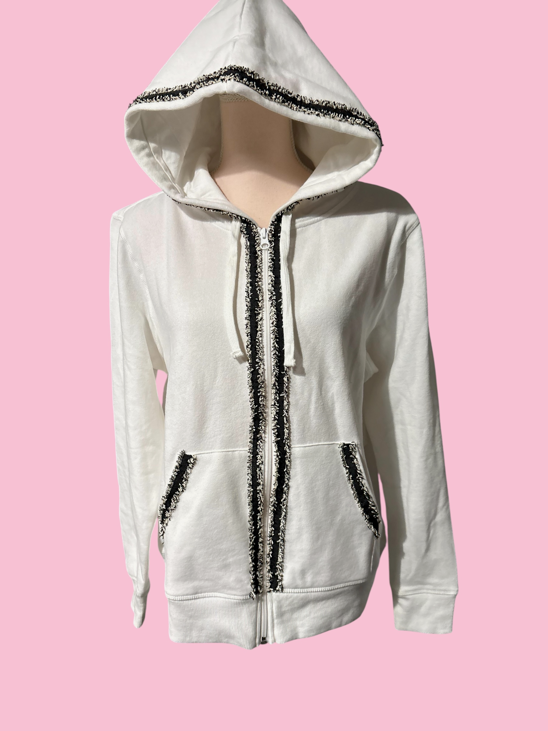 Felpa CHANELLINA : Felpa panna con passamaneria Couture