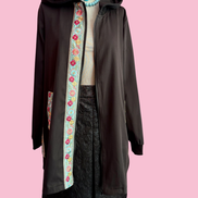Flower Parka  : giacca lunga con passamaneria Couture