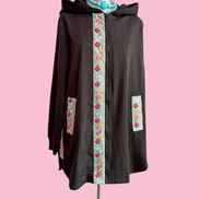 Flower Parka  : giacca lunga con passamaneria Couture