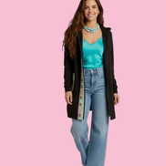 Flower Parka  : giacca lunga con passamaneria Couture