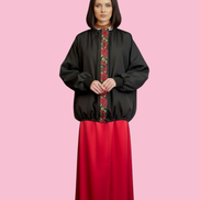 Rose Bomber  : bomber a palloncino con passamaneria Couture
