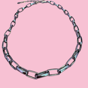 CHAIN  - Collana a catena grande  Argento 925 placcato rodio
