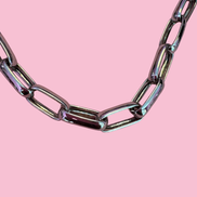 CHAIN  - Collana a catena grande  Argento 925 placcato rodio