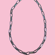 CHAIN  - Collana a catena grande  Argento 925 placcato rodio