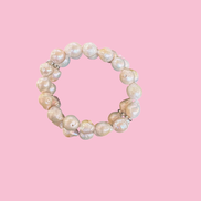 Bracciale Bisette -  2 giri perle barocche color avorio chiaro