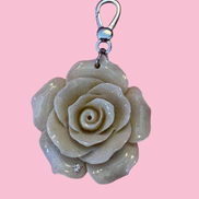 CHARM  Rosa - corno e argento 925