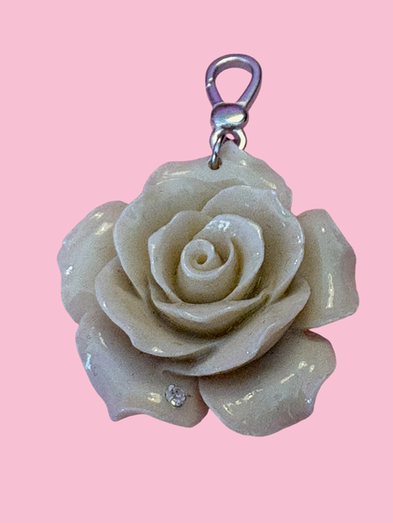 CHARM  Rosa - corno e argento 925