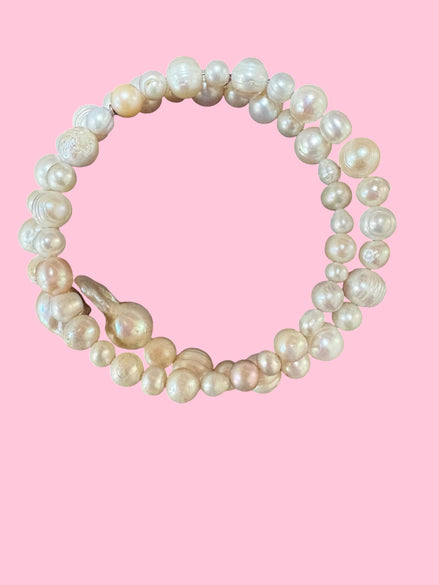 INCANTEVOLE -  Chocker  contrarié perle coltivate mix con barocche terminali