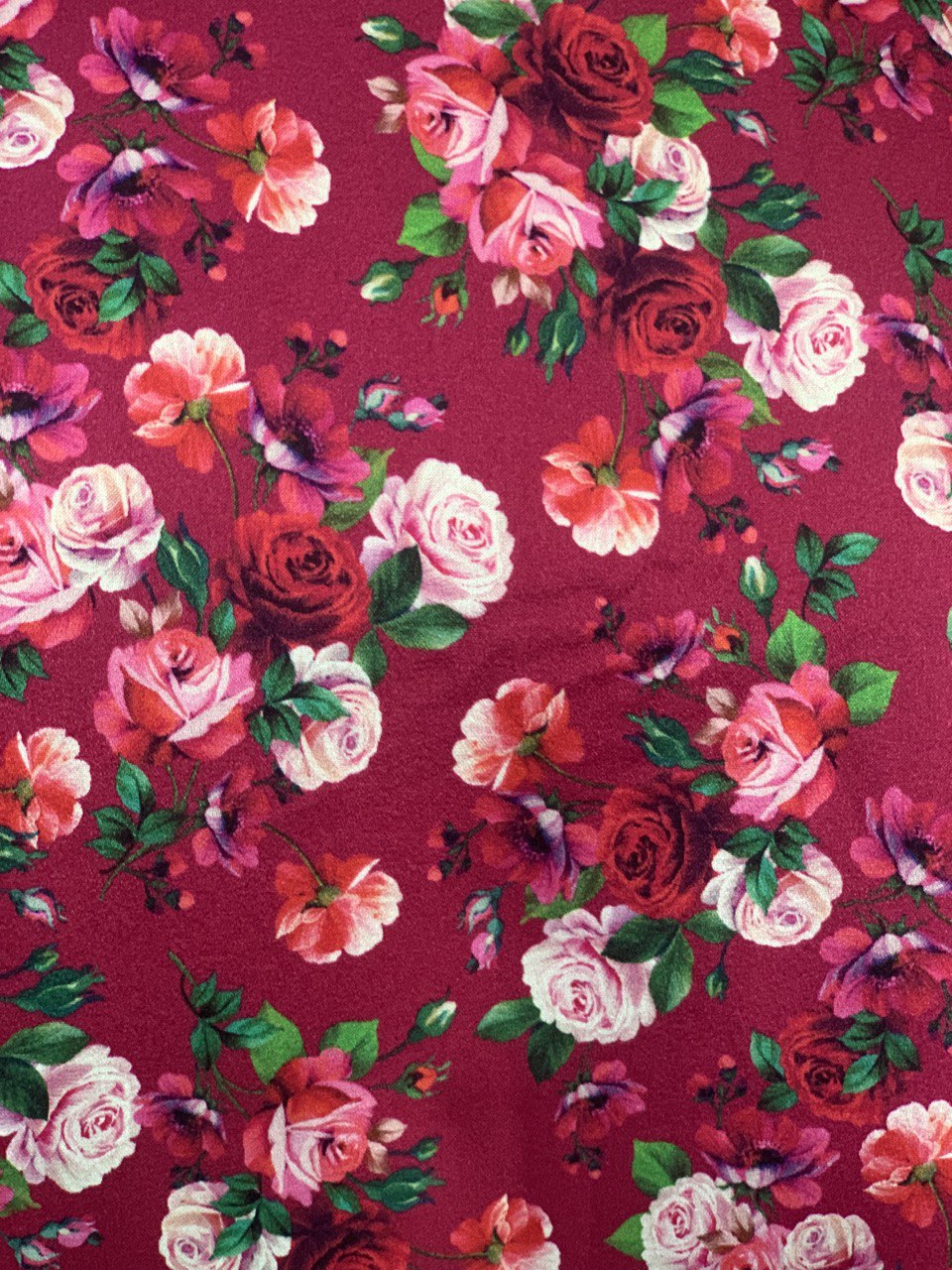 FLOWER Poetica - Abito a palloncino seta 100% con fantasia rose