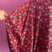 FLOWER Poetica - Abito a palloncino seta 100% con fantasia rose