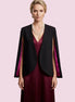 Giacca mantella  in  100% Foulé di lana nera