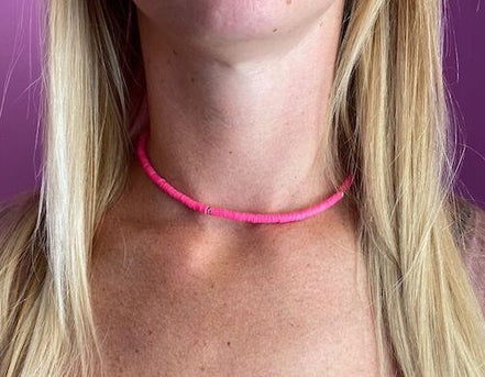 Collana - gommini colorati fucsia