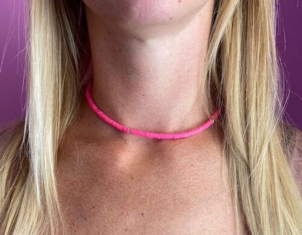 Collana - gommini colorati fucsia