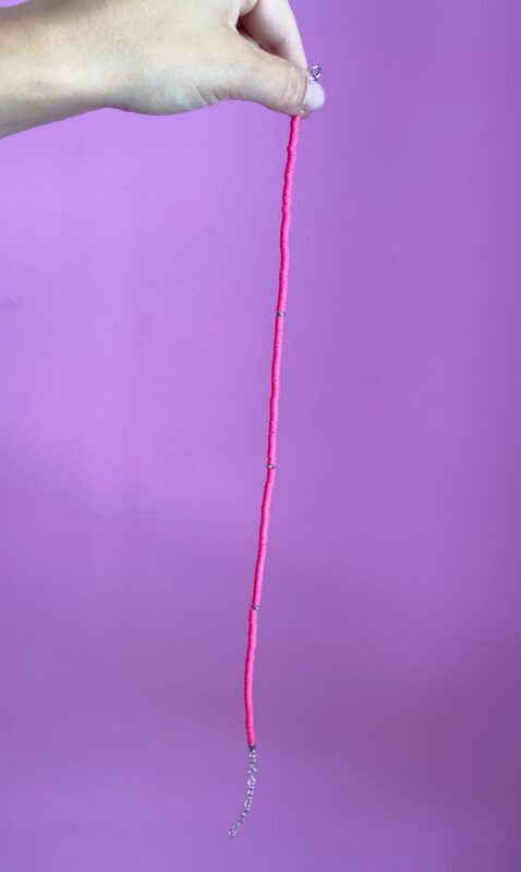 Collana - gommini colorati fucsia