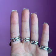 Anello BIG HEART LUCE rodio regolabile