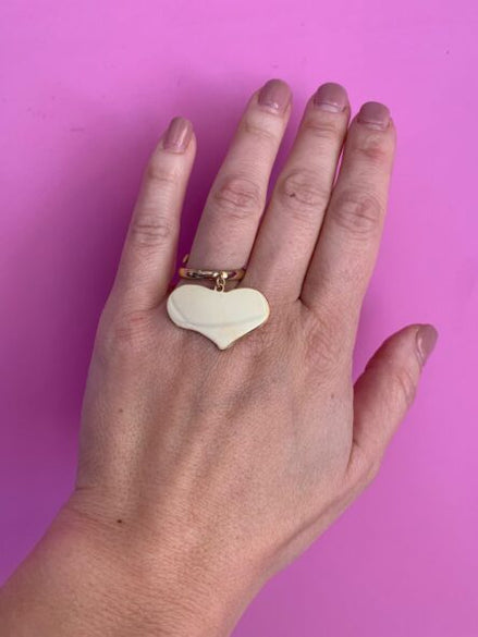 second life - ANELLO BIG HEART oro giallo con 1 cuore medio