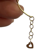 Bracciale rigido oro 18 kt con diamanti con iniziale personalizzabile