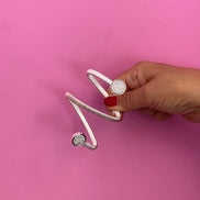 Bracciale slim Tubogas triplo con cerchi zirconi