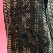 Deauville Gilet tartan nero e lilla