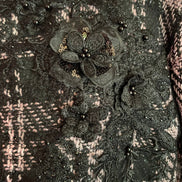 Deauville Gilet tartan nero e lilla