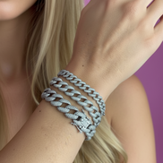 GRUMETTE - Bracciale sparkling argento 925 con zirconi