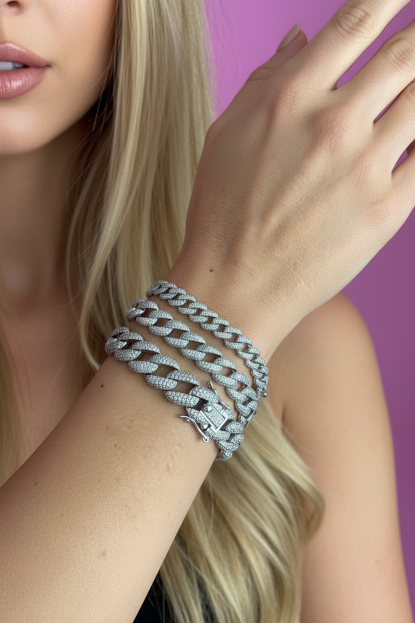GRUMETTE - Bracciale sparkling argento 925 con zirconi