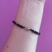 NODINI - Bracciale con onice, cuore e lune