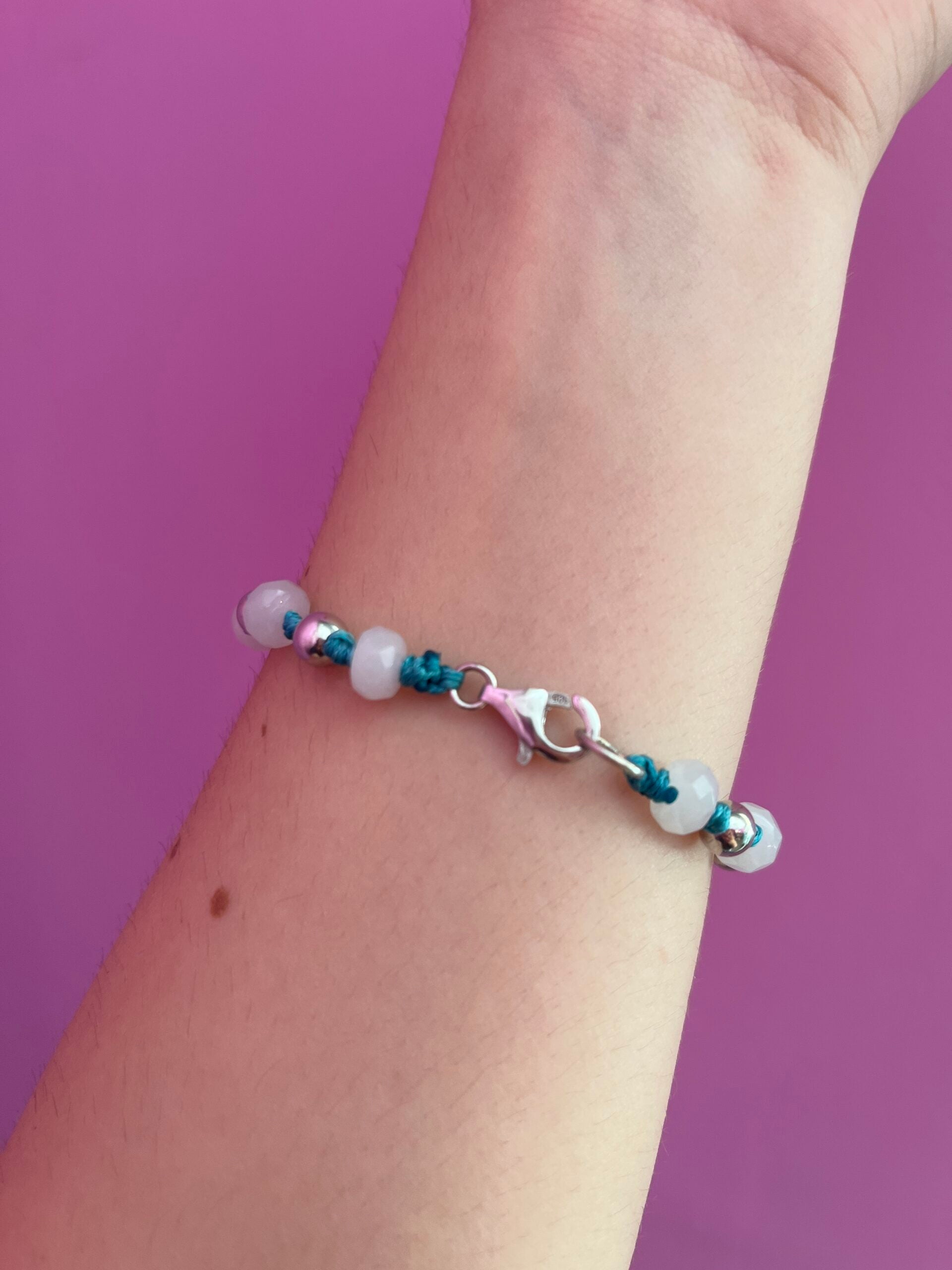 NODINI - Bracciale con cordino azzurro e stella