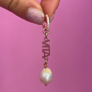 Mono orecchino - VITA argento 925 oro rosa con perla