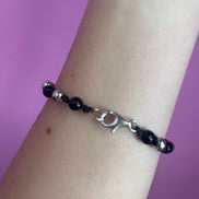 NODINI - Bracciale con onice e quadrifoglio