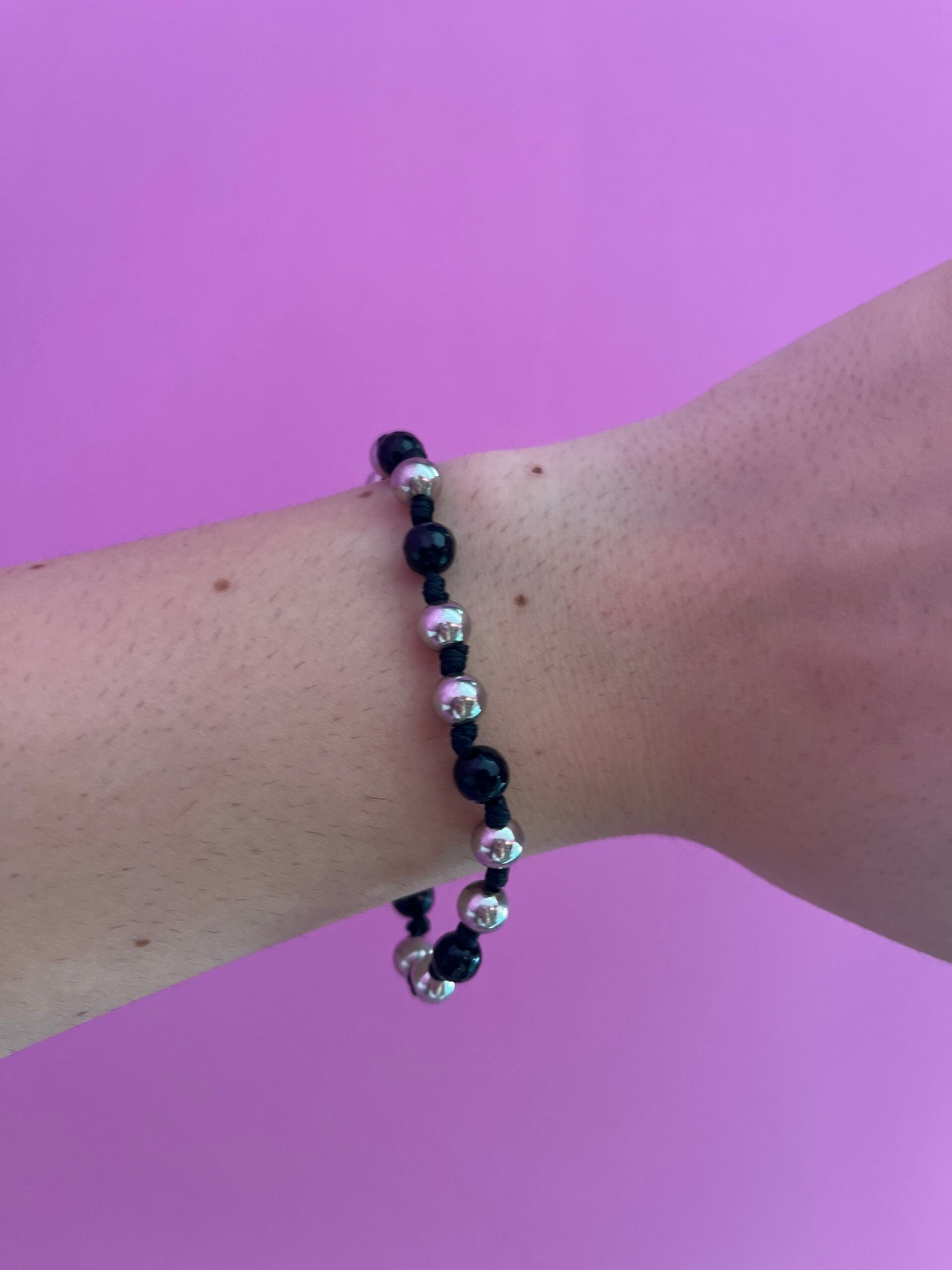 NODINI - Bracciale con onice e argento 925