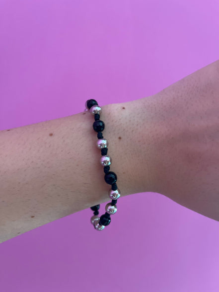 NODINI - Bracciale con onice e argento 925