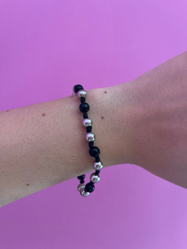 NODINI - Bracciale con onice e argento 925