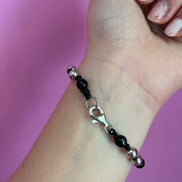 NODINI - Bracciale con onice e argento 925