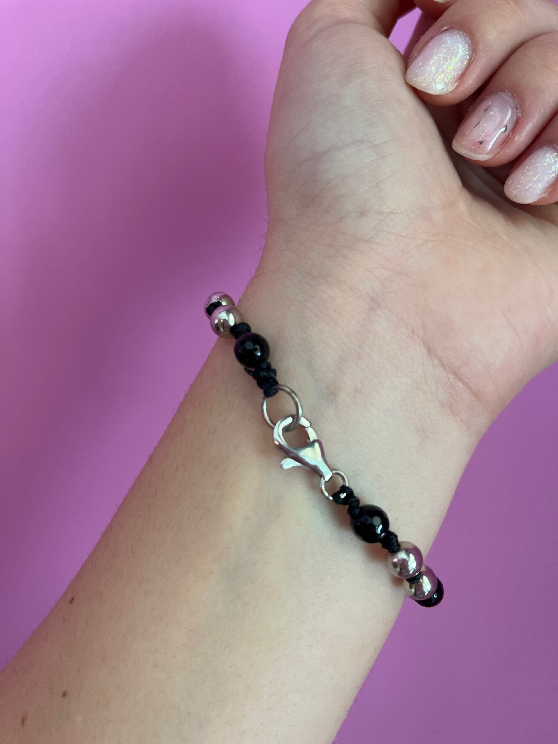 NODINI - Bracciale con onice e argento 925