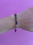 NODINI - Bracciale con ametista e argento 925 placcato oro rosa