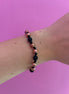 NODINI - Bracciale con onice e argento 925 placcato oro rosa