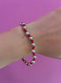NODINI - Bracciale con sfere in argento 925 e rosso