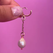 Mono orecchino - VITA argento 925 oro rosa con perla