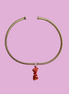 Collezione mediterranea - collana Slim Tubogas argento 925 con corallo naturale