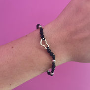 NODINI - Bracciale con onice e cuore