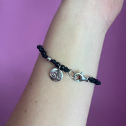 NODINI - Bracciale con onice e cuore