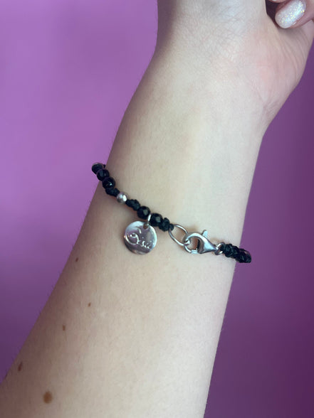 NODINI - Bracciale con onice e cuore