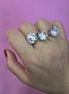 Anello Jumbo solitario - travel ring - 925 argento